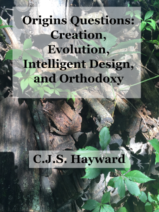 The cover for Origins Questions: Creation, Evolution, Intelligent Design, and Orthodoxy.