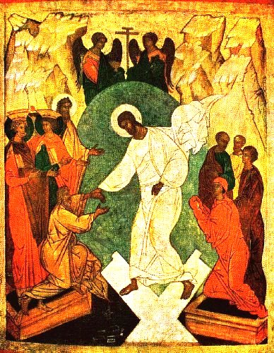 An Orthodox icon of the Resurrection.