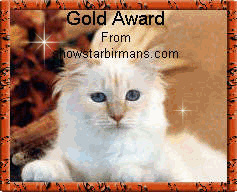 Gold Award From showstarbirmans.com