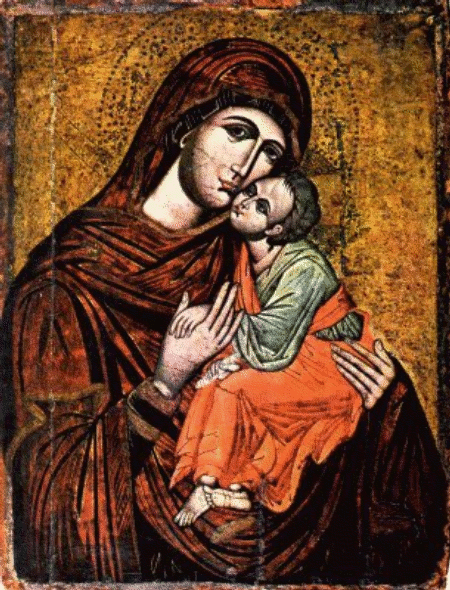 Icon of the Glykophilousa (Sweetly-Kissing) Mother of God, Anonymous