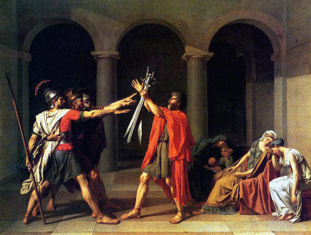 The Oaths of the Horatii, Jacques Louis David